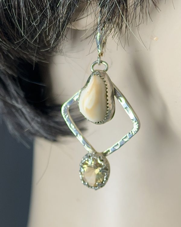 citrine ivory earrings